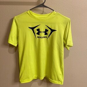 Neon green/yellow UA soccer shirt
